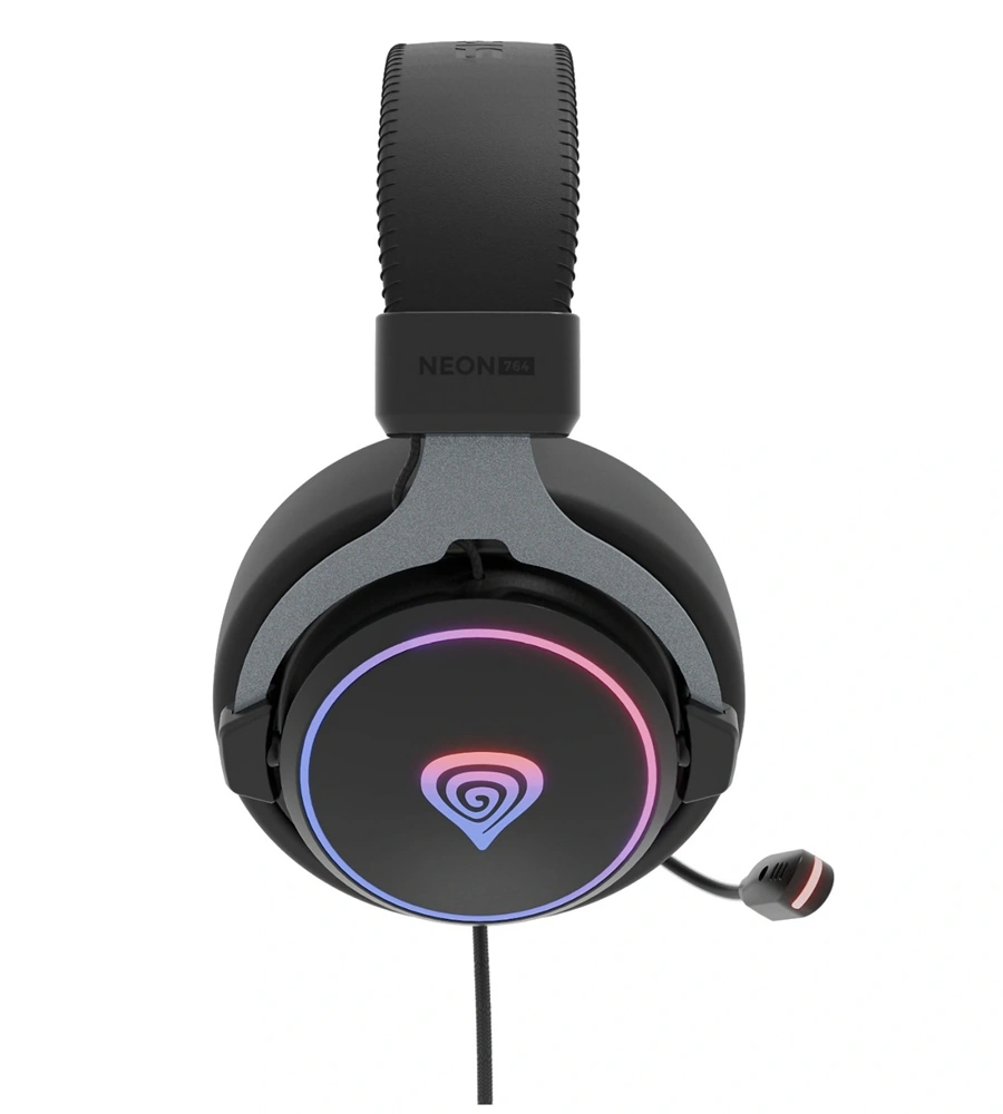 Genesis NSG-2169 Neon 764 RGB USB fekete gamer headset