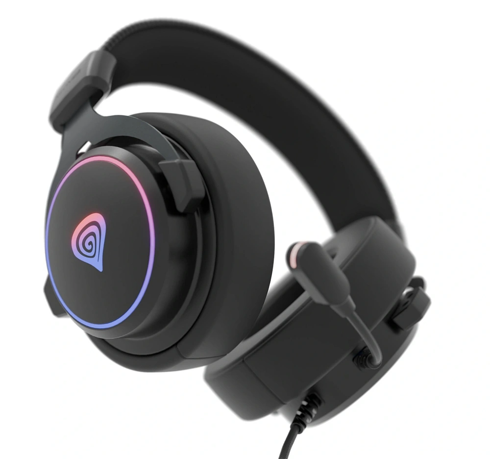Genesis NSG-2169 Neon 764 RGB USB fekete gamer headset