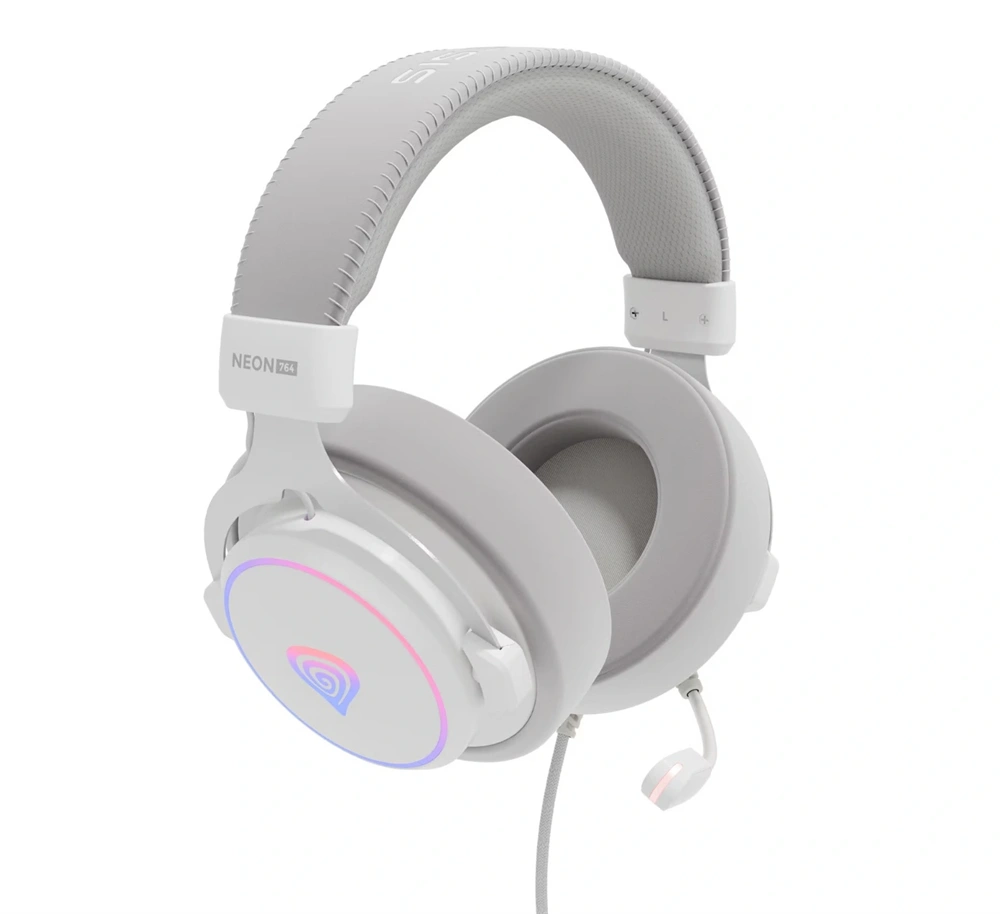 Genesis NSG-2170 Neon 764 RGB USB fehér gamer headset