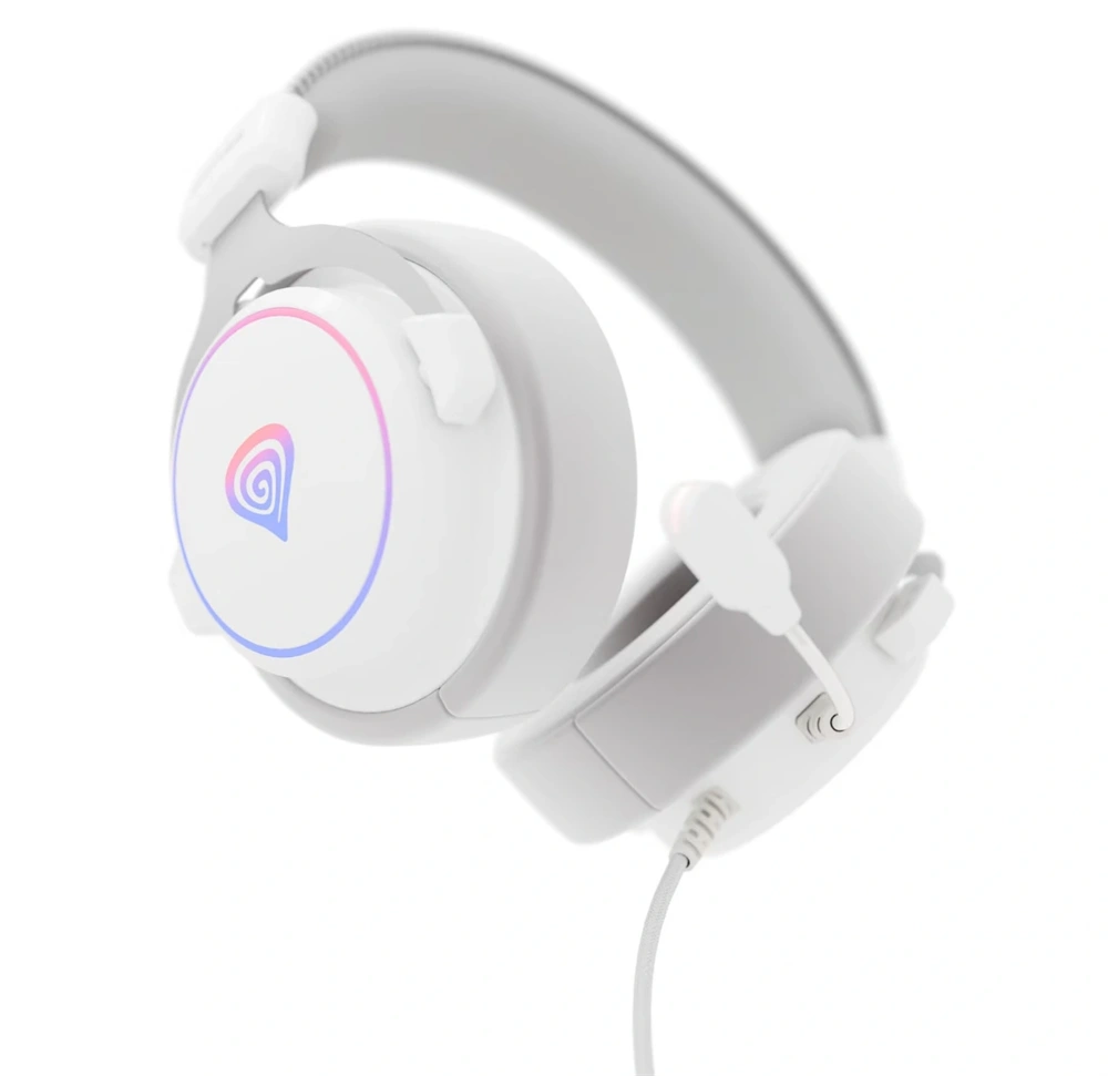 Genesis NSG-2170 Neon 764 RGB USB fehér gamer headset