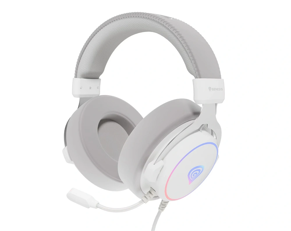 Genesis NSG-2170 Neon 764 RGB USB fehér gamer headset