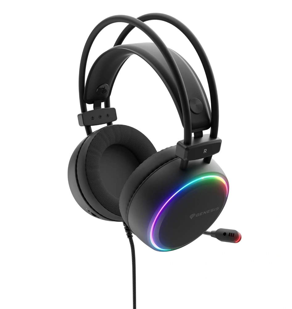 Genesis NSG-2307 Neon 613 G2 RGB USB fekete gamer headset