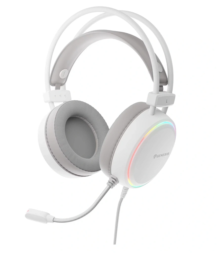 Genesis NSG-2308 Neon 613 G2 RGB USB fehér gamer headset