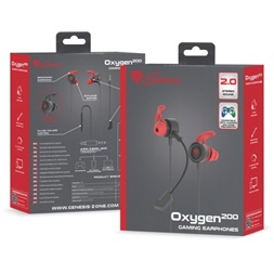 Genesis NSG-1657 Oxygen 200 mikrofonos fekete-piros gamer fülhallgató