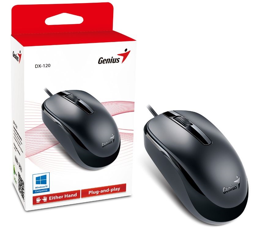Genius DX-120 USB fekete egér