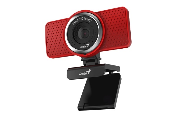 Genius Ecam 8000 1080p piros webkamera