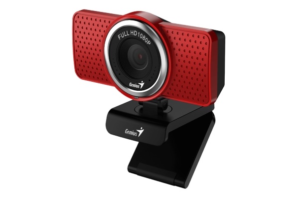 Genius Ecam 8000 1080p piros webkamera