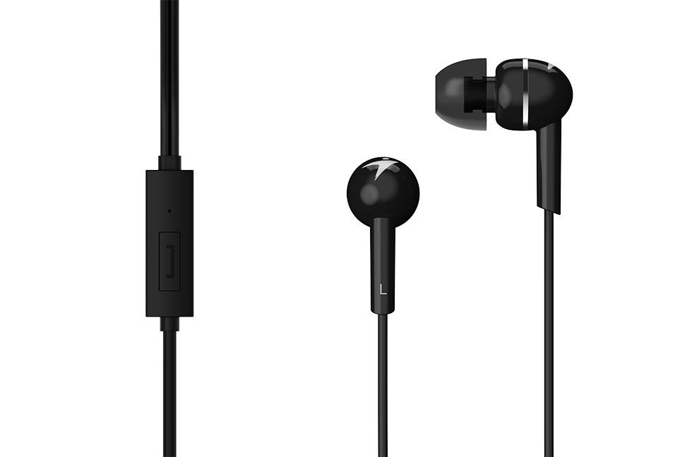 Genius HS-M300 mikrofonos fekete fülhallgató