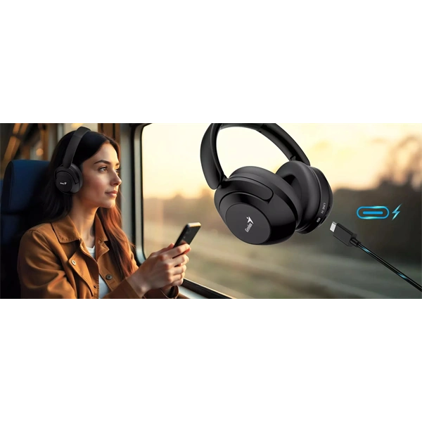 Genius HS-810BT fekete Bluetooth fejhallgató