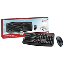 Genius KM-200 SMART HUN fekete multimédiás billentyűzet + egér