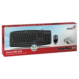 Genius KM-200 SMART HUN fekete multimédiás billentyűzet + egér