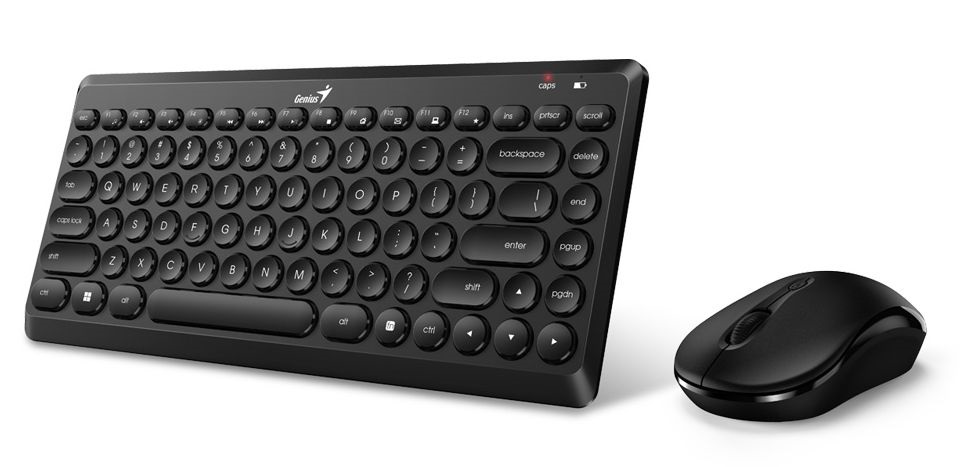 Genius LuxeMate Q8000 HUN fekete vezeték nélküli multimédiás billentyűzet + egér