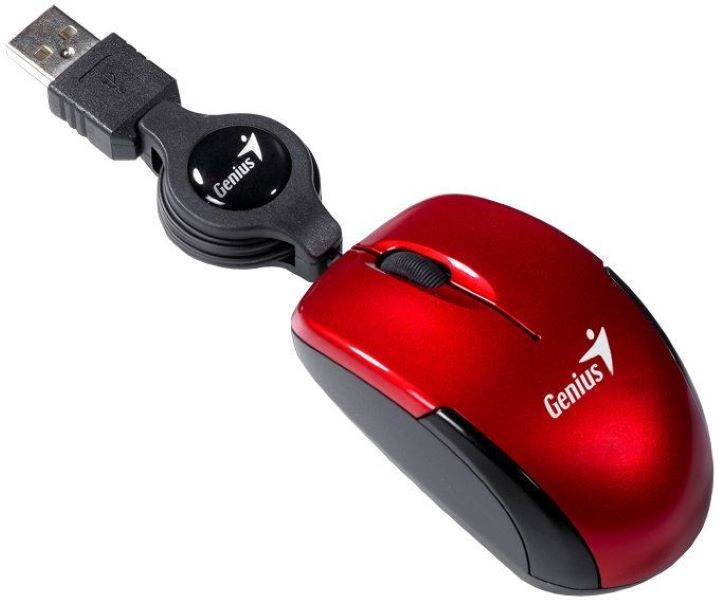 Genius MicroTraveler v2 USB rubint notebook egér