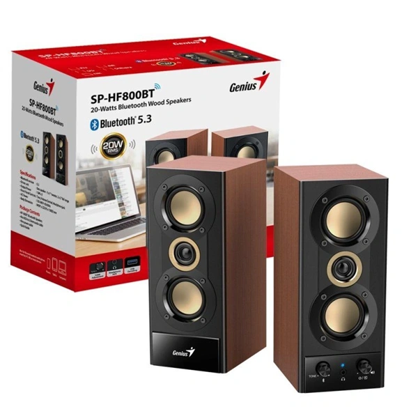 Genius SP-HF800BT 2.0 fa Bluetooth hangszóró pár
