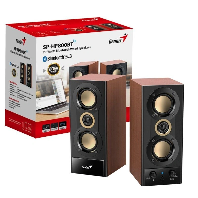 Genius SP-HF800BT 2.0 fa Bluetooth hangszóró pár