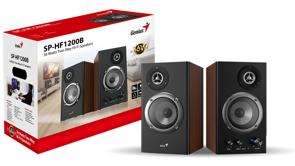 Genius SP-HF1200B 2.0 36W fa hangszóró