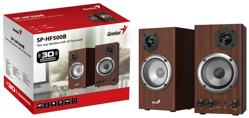 Genius SP-HF500B 2.0 16W fa hangszóró