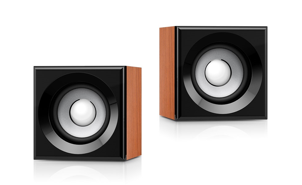 Genius SW-2.1 375 12W fa mintázatú hangszóró