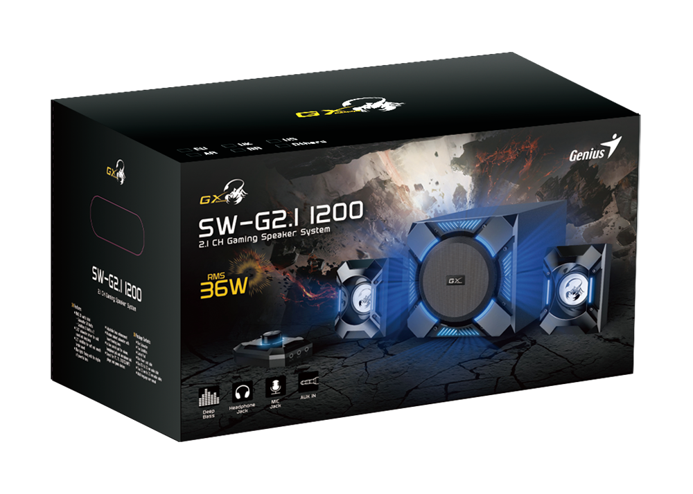 Genius SW-G2.1 1200 2.1 36W gamer hangszóró