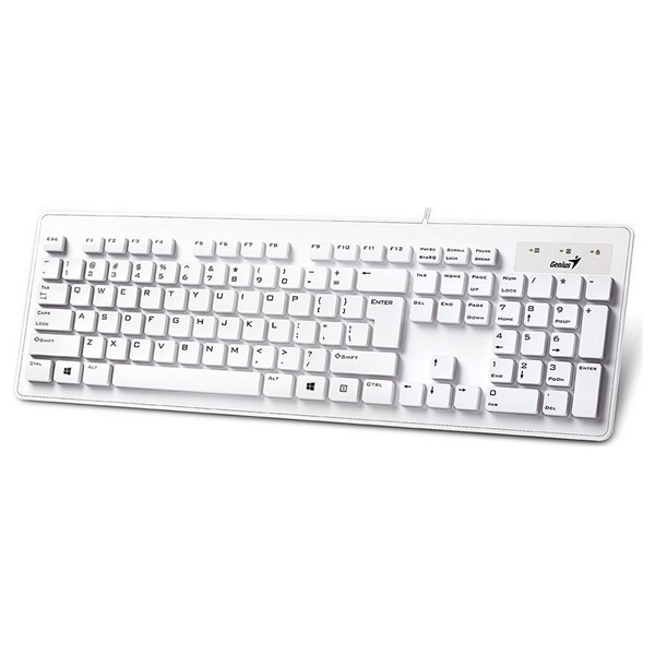 Genius SlimStar 130 HUN USB fehér billentyűzet