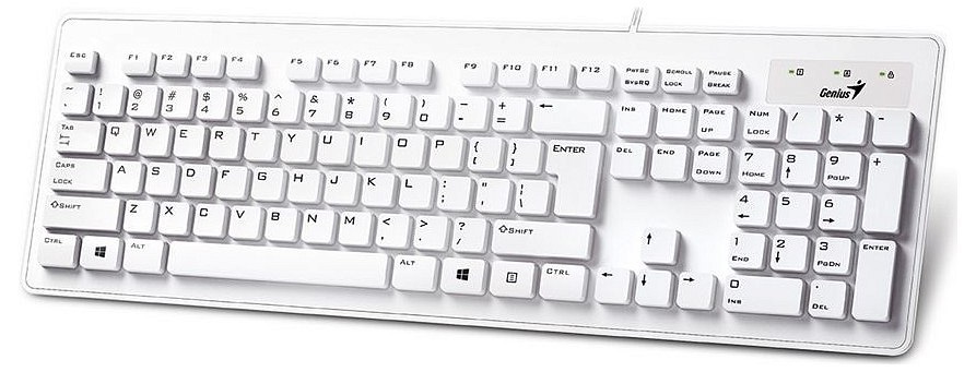 Genius SlimStar 130 HUN USB fehér billentyűzet