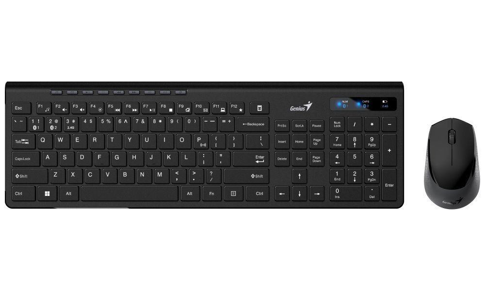 Genius SlimStar 8230 vezeték nélküli fekete billentyűzet és egér