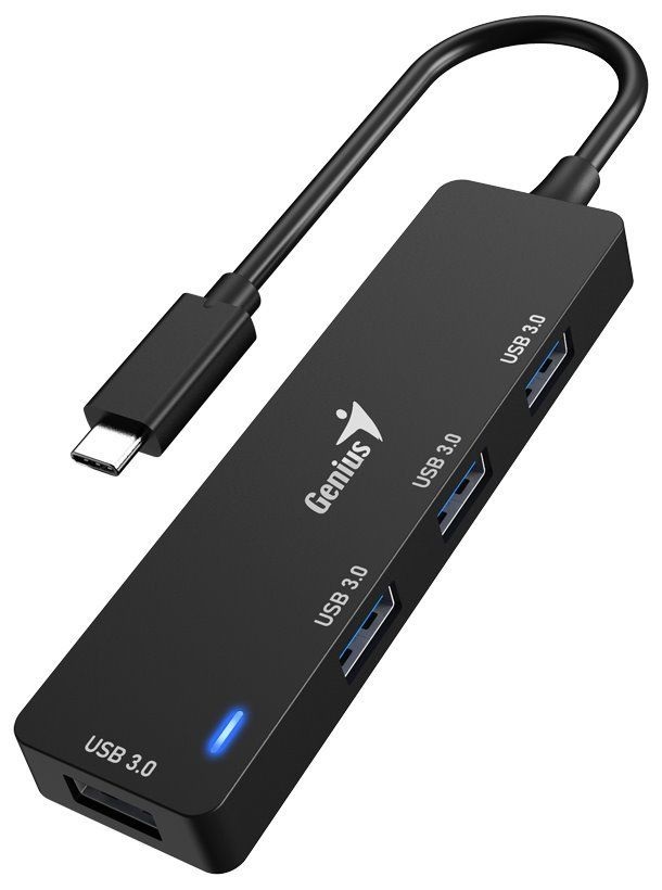 Genius UH-400 4 portos fekete USB hub