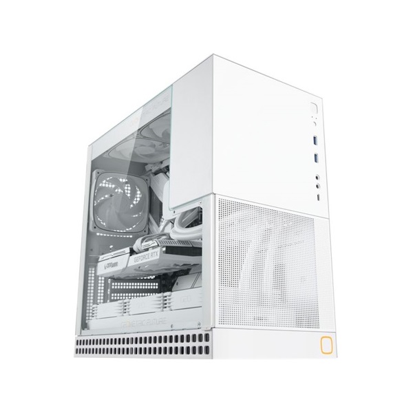 Geometric Future Model 4 King Arthur táp nélküli ablakos Mid Tower számítógépház fehér