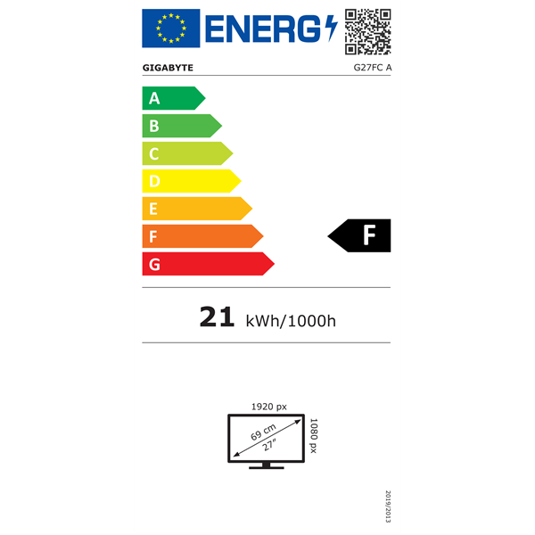 Gigabyte 27" G27FC A FHD VA HDMI/DP/USB ívelt LED monitor