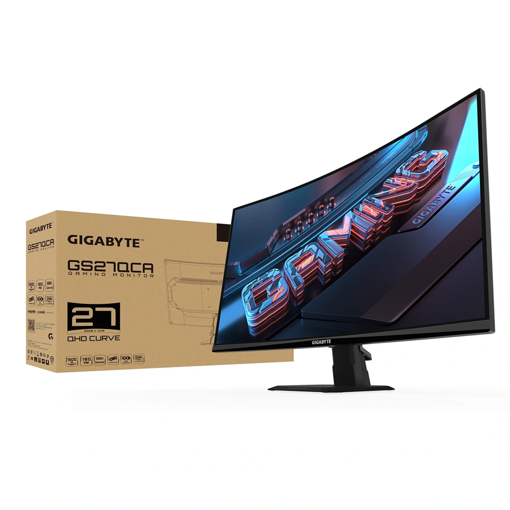 Gigabyte 27" GS27QCA QHD VA HDMI/DP ívelt monitor