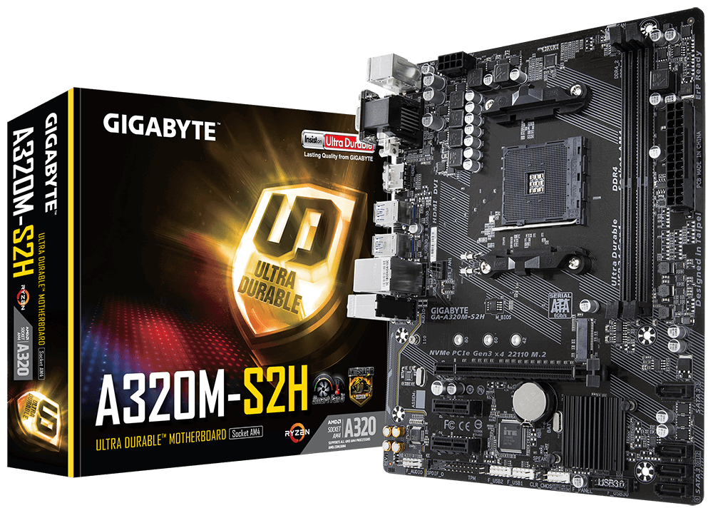 Gigabyte A320M-S2H AMD A320 SocketAM4 mATX alaplap