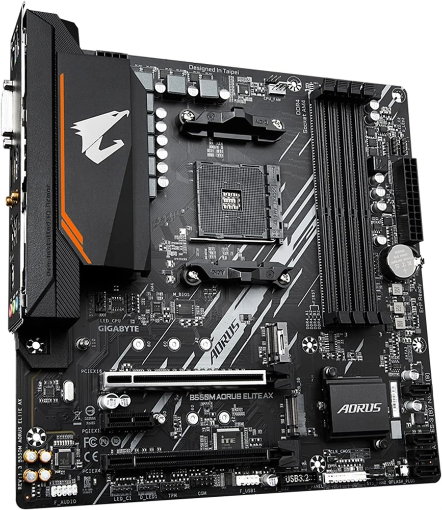 Gigabyte AORUS ELITE AX AMD B550M AM4 mATX alaplap