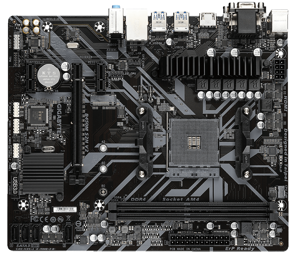 Gigabyte B450M-S2H v2 AMD B450 SocketAM4 mATX alaplap