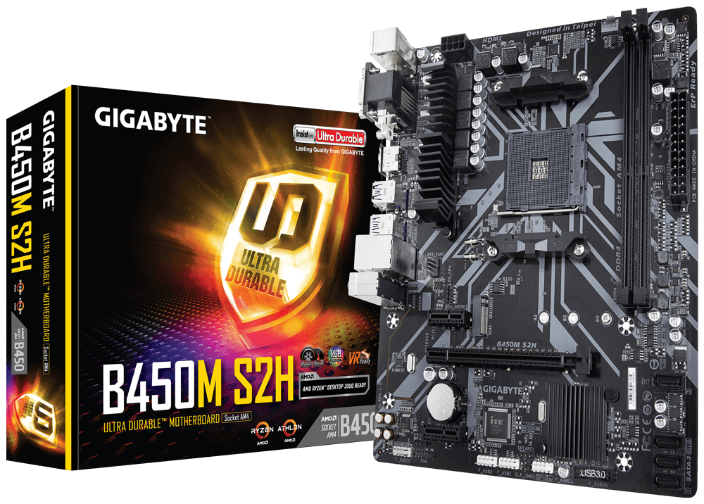 Gigabyte B450M-S2H AMD B450 SocketAM4 mATX alaplap