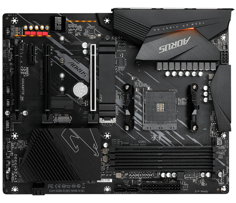 Gigabyte B550-AORUS-ELITE V2 AMD B550 SocketAM4 ATX alaplap