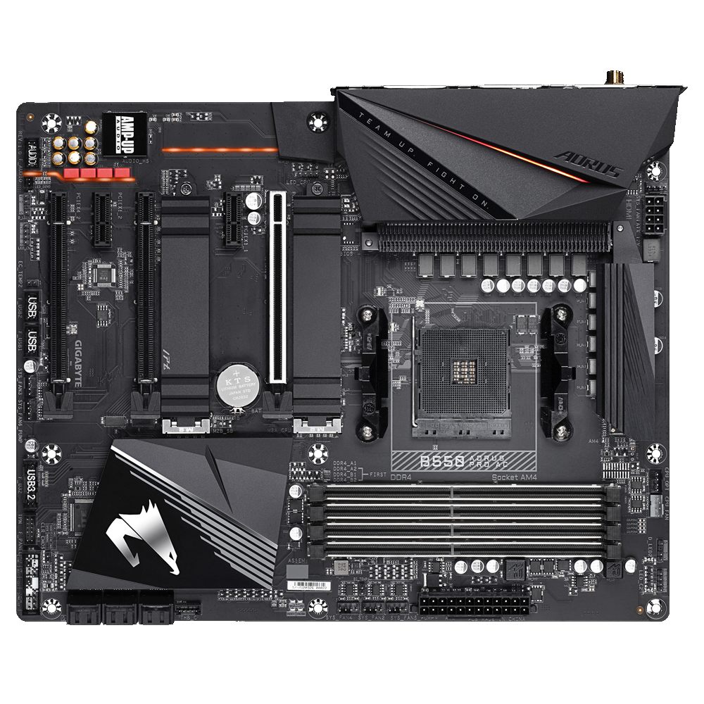 Gigabyte B550-AORUS-PRO-AC AMD B550 SocketAM4 ATX alaplap