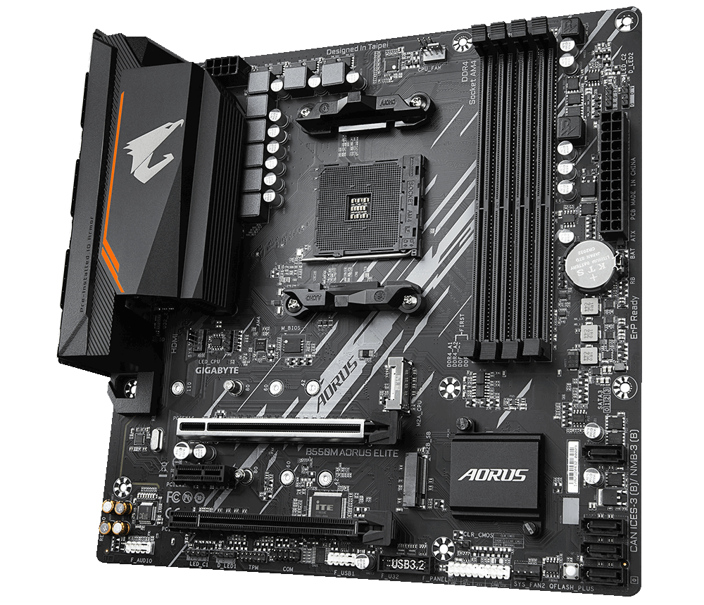 Gigabyte B550M-AORUS-ELITE AMD B550 SocketAM4 mATX alaplap