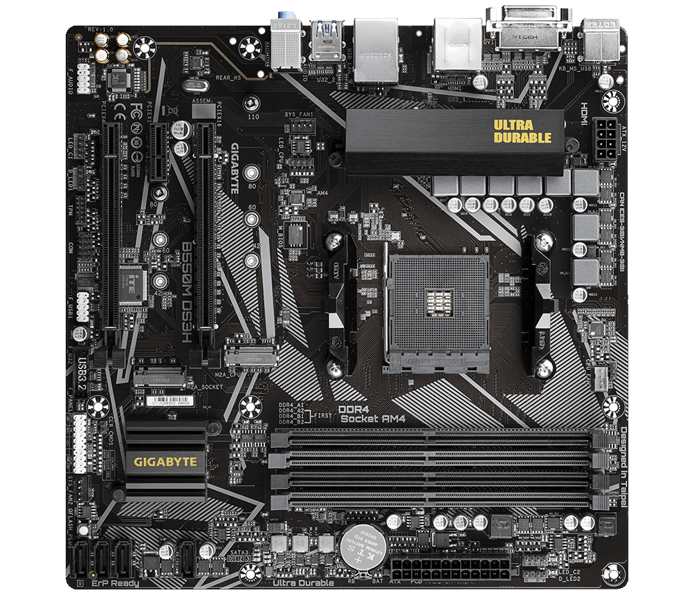 Gigabyte B550M-DS3H AMD B550 SocketAM4 mATX alaplap