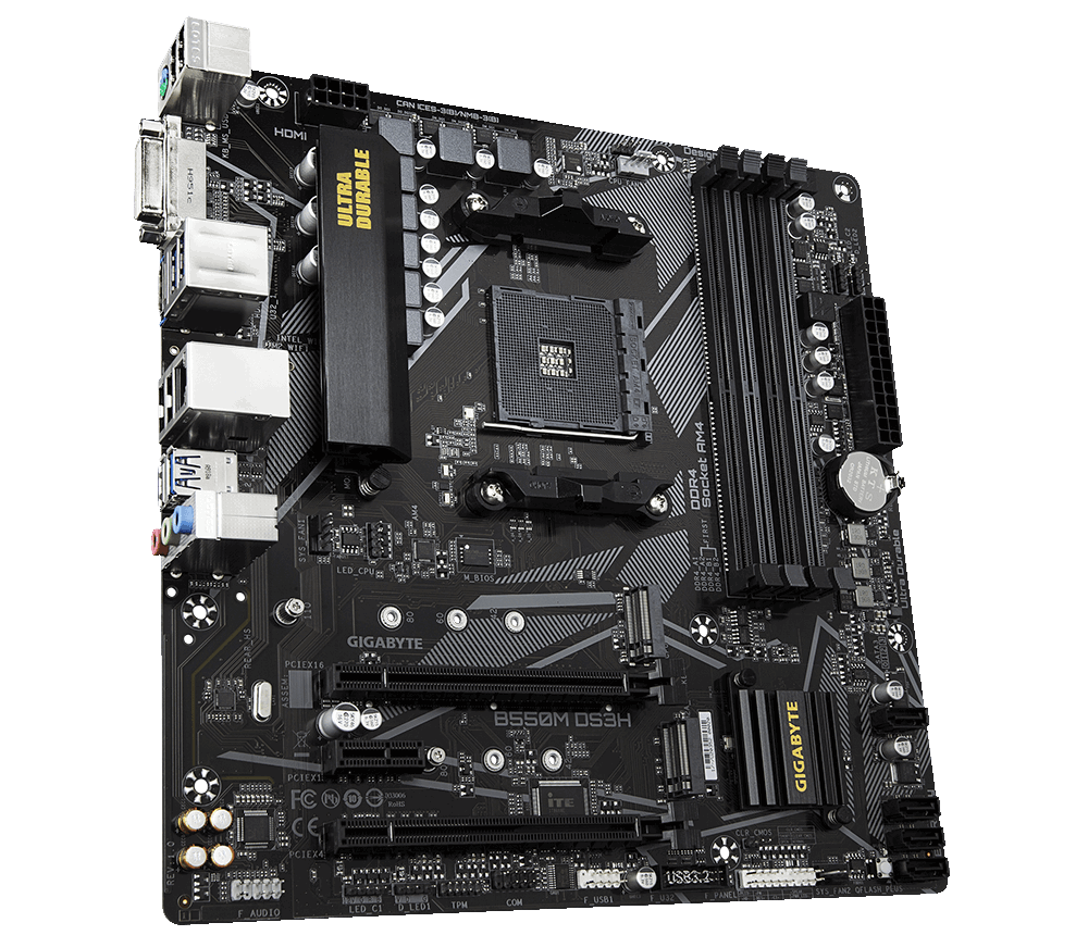Gigabyte B550M-DS3H AMD B550 SocketAM4 mATX alaplap