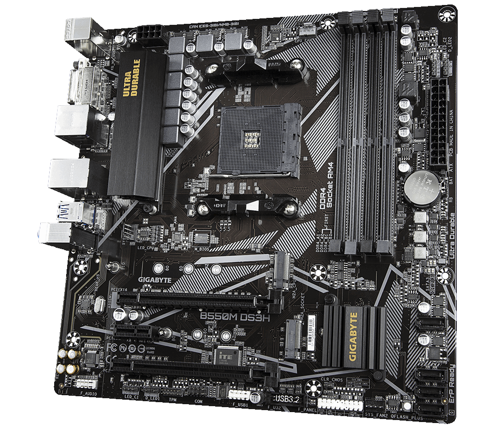 Gigabyte B550M-DS3H AMD B550 SocketAM4 mATX alaplap