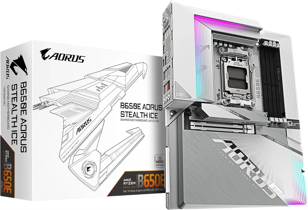 Gigabyte B650E AORUS STEALTH ICE AMD B650 AM5 ATX alaplap