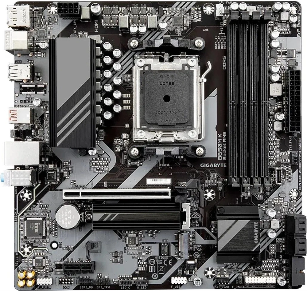 Gigabyte B650M K desktop alaplap microATX
