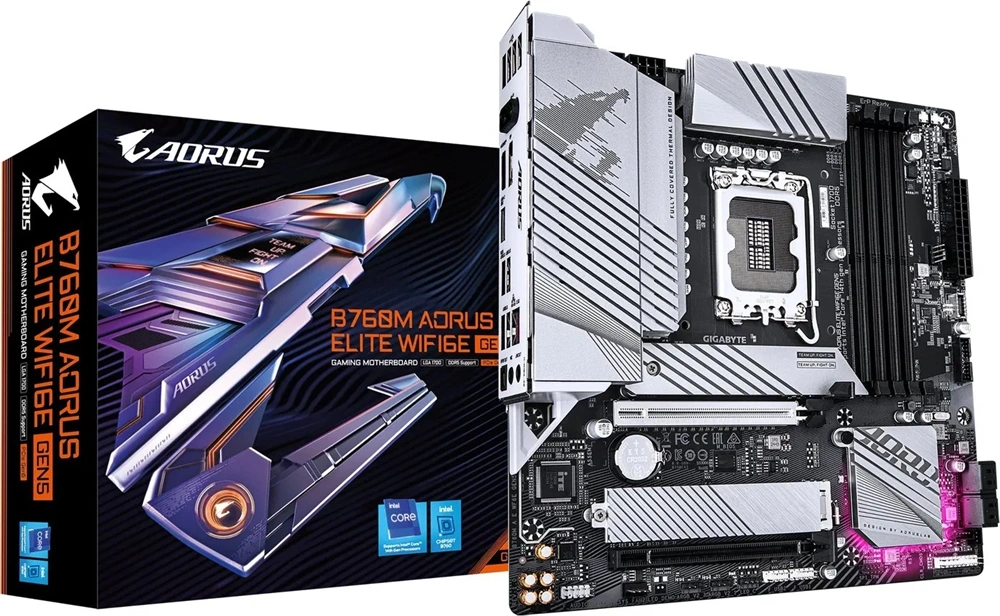 Gigabyte B760M AORUS ELITE Wi-Fi Intel B760 LGA1700 mATX alaplap
