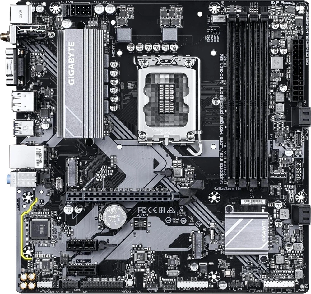 Gigabyte B760M D3HP Wi-Fi Intel B760 LGA1700 mATX alaplap