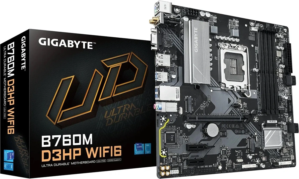Gigabyte B760M D3HP Wi-Fi Intel B760 LGA1700 mATX alaplap