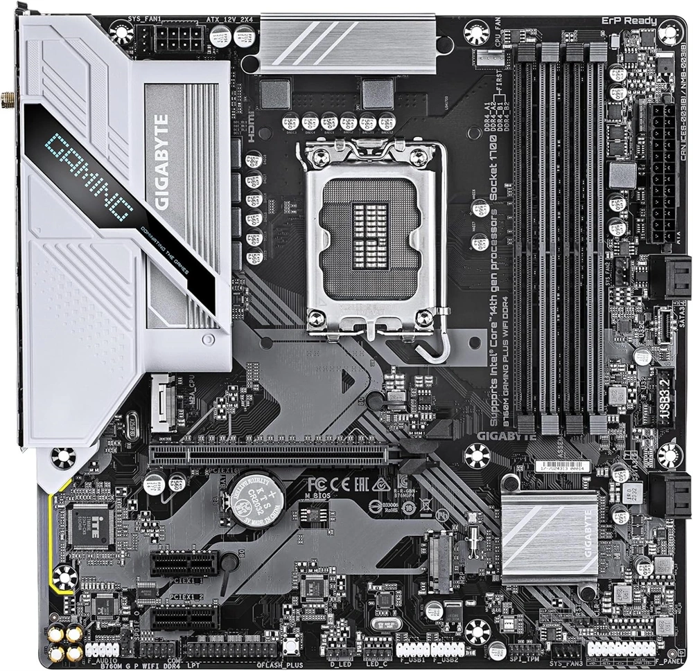 Gigabyte B760M GAMING PLUS Wi-Fi Intel B760 LGA1700 mATX alaplap