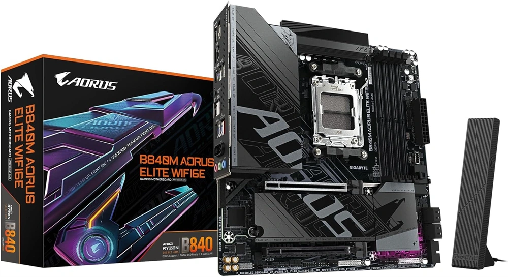Gigabyte B840M AORUS ELITE Wi-Fi AMD B840 AM5 mATX alaplap