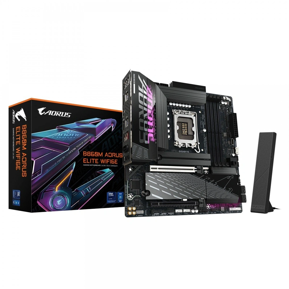 Gigabyte B860M Aorus Elite Wi-Fi Intel B860M LGA1851 mATX alaplap