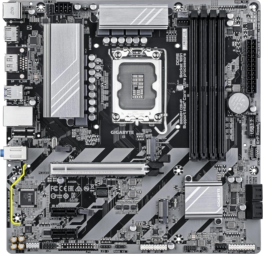 Gigabyte B860M D3HP Wi-Fi Intel B860M LGA1851 mATX alaplap