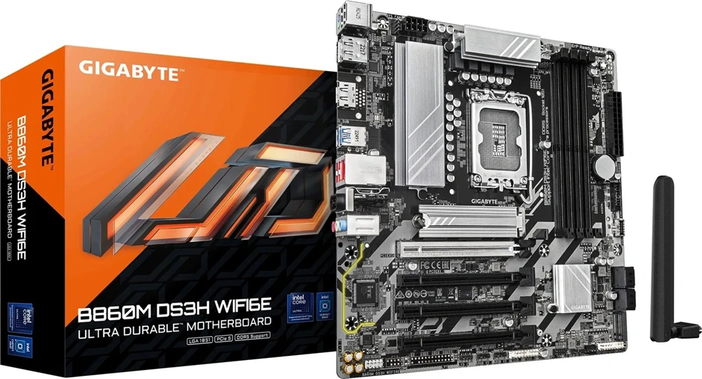 Gigabyte B860M DS3H Wi-Fi Intel B860M LGA1851 mATX alaplap